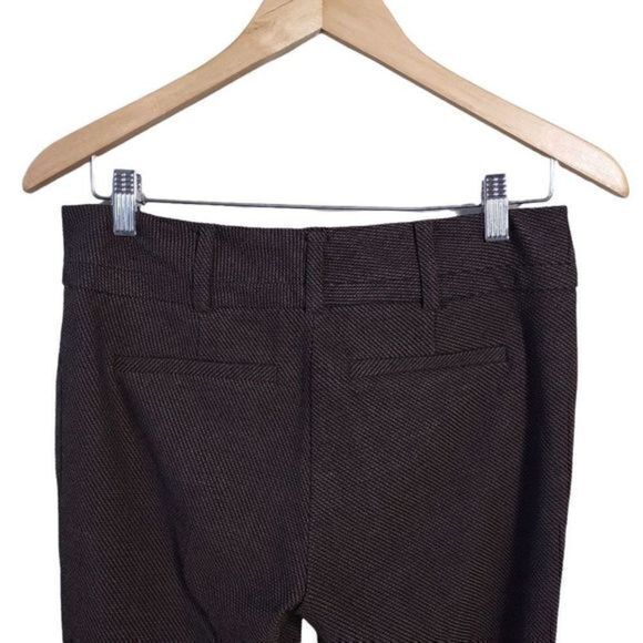 7th Avenue Design Studio New York & Company Brown Tweed Style Trousers Size 4P - Picture 5 of 9